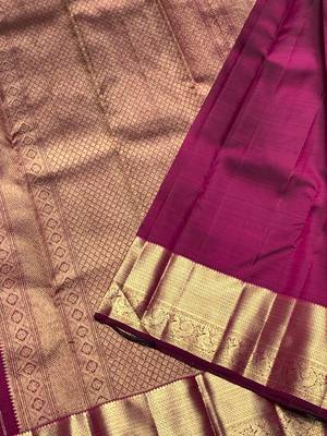 Wine color art silk blend sarees with blouse 3