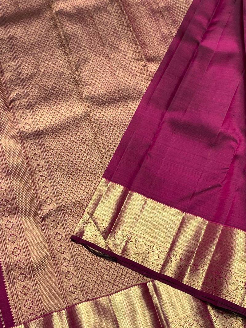 Wine color art silk blend sarees with blouse