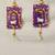 MDF Cow Shubh Labh Door Hanging Decor Hanging & Diwali Decor Door Hanging (Pack of 2) (Purple)
