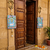 MDF Cow Shubh Labh Door Hanging Decor Door Hangings & All Festivals Hanging (Pack of 2) (Blue)