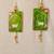 MDF Cow Shubh Labh Door Hanging | Diwali Decor Door Hanging Decor Hanging (Pack of 2) (Green)
