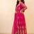 Fancy rani pink embroidered anarkali kurta pant dupatta set