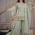 Women's pista green embroidered short kurti sharara set