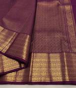 Wine color art silk blend sarees with blouse