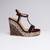 Maroon colorblocked velvet wedges heels