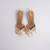 Gold swarovski satin leather heels