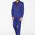 Men blue solid single-breasted regular fit party suit