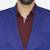 Men blue solid single-breasted regular fit party suit