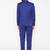 Men blue solid single-breasted regular fit party suit