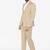 Men beige solid single-breasted regular fit suit