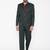 Men green solid single-breasted regular fit suit