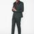 Men green solid single-breasted regular fit suit