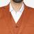 Men orange solid single-breasted regular fit party suit