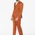 Men orange solid single-breasted regular fit party suit