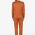 Men orange solid single-breasted regular fit party suit