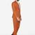 Men orange solid single-breasted regular fit party suit