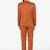 Men orange solid single-breasted regular fit party suit