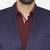 Men blue solid single-breasted regular fit party suit
