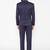Men blue solid single-breasted regular fit party suit