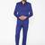 Men blue solid single-breasted regular fit party suit