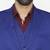 Men blue solid single-breasted regular fit party suit