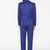 Men blue solid single-breasted regular fit party suit