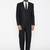 Men black solid regular fit single-breasted pure linen suit