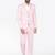 Men pink solid single-breasted regular fit party suit