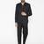 Men black solid single-breasted regular fit suit
