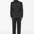 Men black solid single-breasted regular fit suit