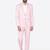 Men pink solid single-breasted regular fit party suit