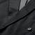 Men black solid slim fit double-breasted formal suit