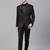 Men black solid slim fit tuxedo suit