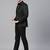 Men black solid slim fit tuxedo suit