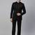 Men black solid slim fit bandhgala suit