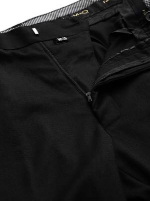 Men black solid slim fit bandhgala suit 3
