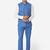 Men blue solid bandhgala formal two-piece suit