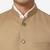 Men beige solid bandhgala formal two-piece suit
