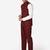 Men maroon solid bandhgala formal two-piece suit
