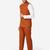 Men rust orange solid bandhgala formal two-piece suit