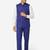 Men blue solid bandhgala formal two-piece suit