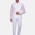 Men white solid bandhgala two-piece formal suit