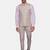 Men cream-coloured solid bandhgala two-piece formal suit