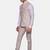 Men cream-coloured solid bandhgala two-piece formal suit