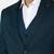 Men green self design slim fit single breasted 3 piece formal suit