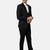 Men black solid single-breasted three-piece tuxedo suit