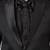 Men black solid single-breasted three-piece tuxedo suit