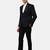 Men black solid single-breasted three-piece tuxedo suit