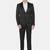 Men black solid single-breasted two-piece suit
