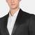 Men black solid single-breasted two-piece suit